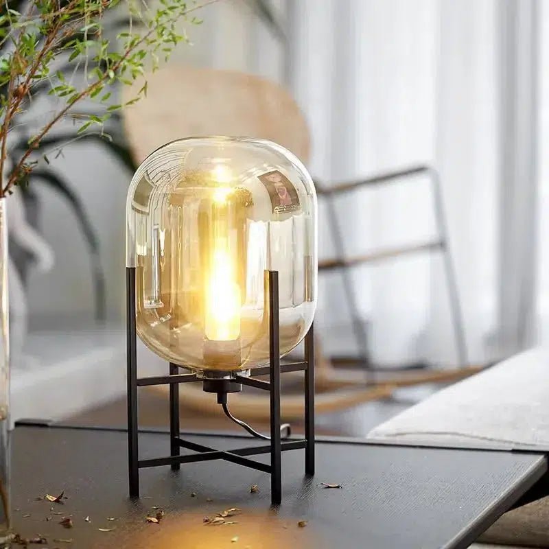 Huescape | Modern Elegant Glass Floor Lamp for Living Room Ambiance 6