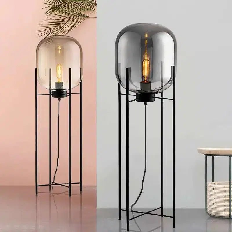 Huescape | Modern Elegant Glass Floor Lamp for Living Room Ambiance 7