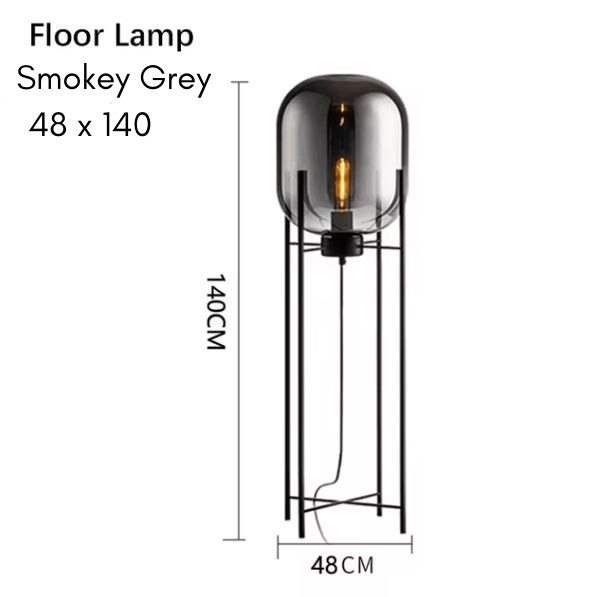 Huescape | Modern Elegant Glass Floor Lamp for Living Room Ambiance 9