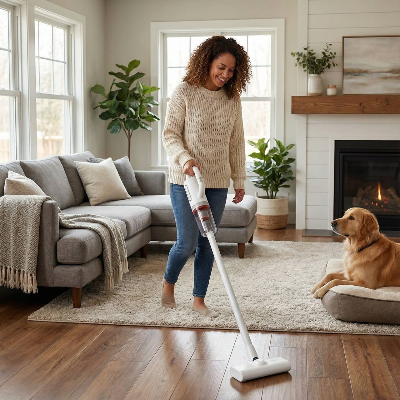 Freyza – Aspirateur-balai sans fil léger – Aspirateur à main portable sans fil