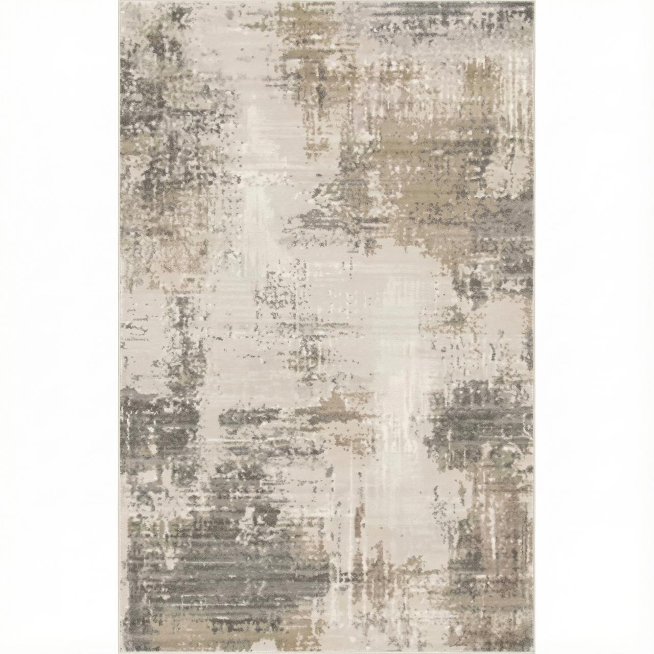 Freyza - Washable Modern Abstract Area Rug – Soft Nimbus