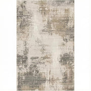 Freyza - Washable Modern Abstract Area Rug – Soft Nimbus
