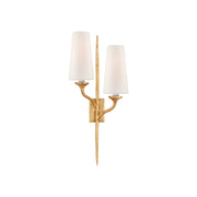 Freyza | Applique murale en tissu et laiton industriel vintage Velirara – Chambre et couloir industriels