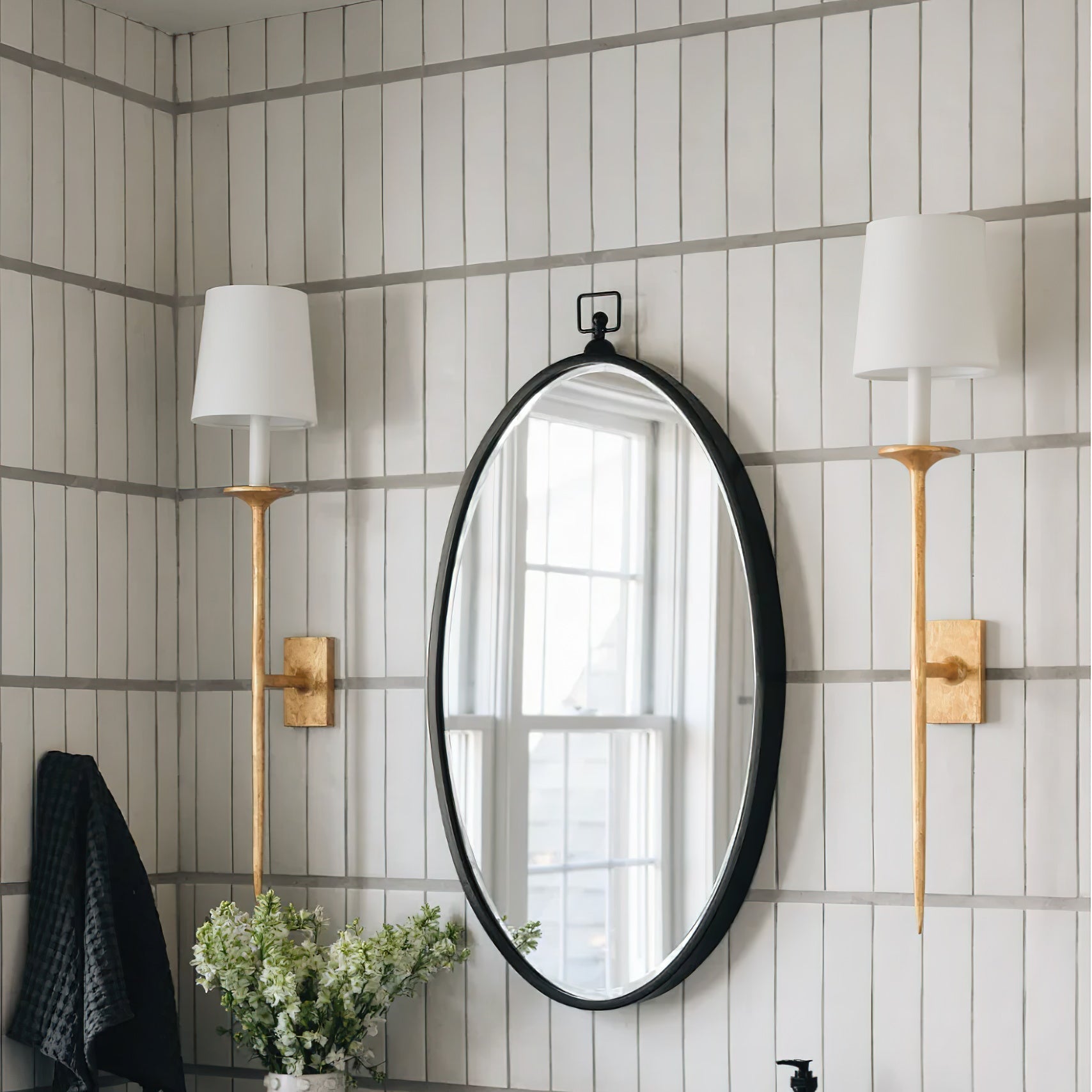 Freyza | Applique murale en tissu et laiton industriel vintage Velirara – Chambre et couloir industriels