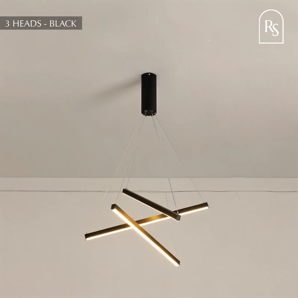Freyza - IlonaLight | Modern Black Aluminum LED Dining Room Chandelier
