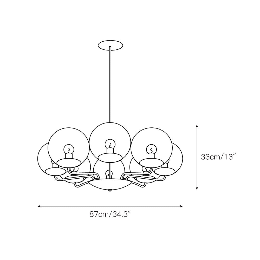 Freyza | Calaeor Elegance Glass Glass Chandelier – Dining Room Living Room