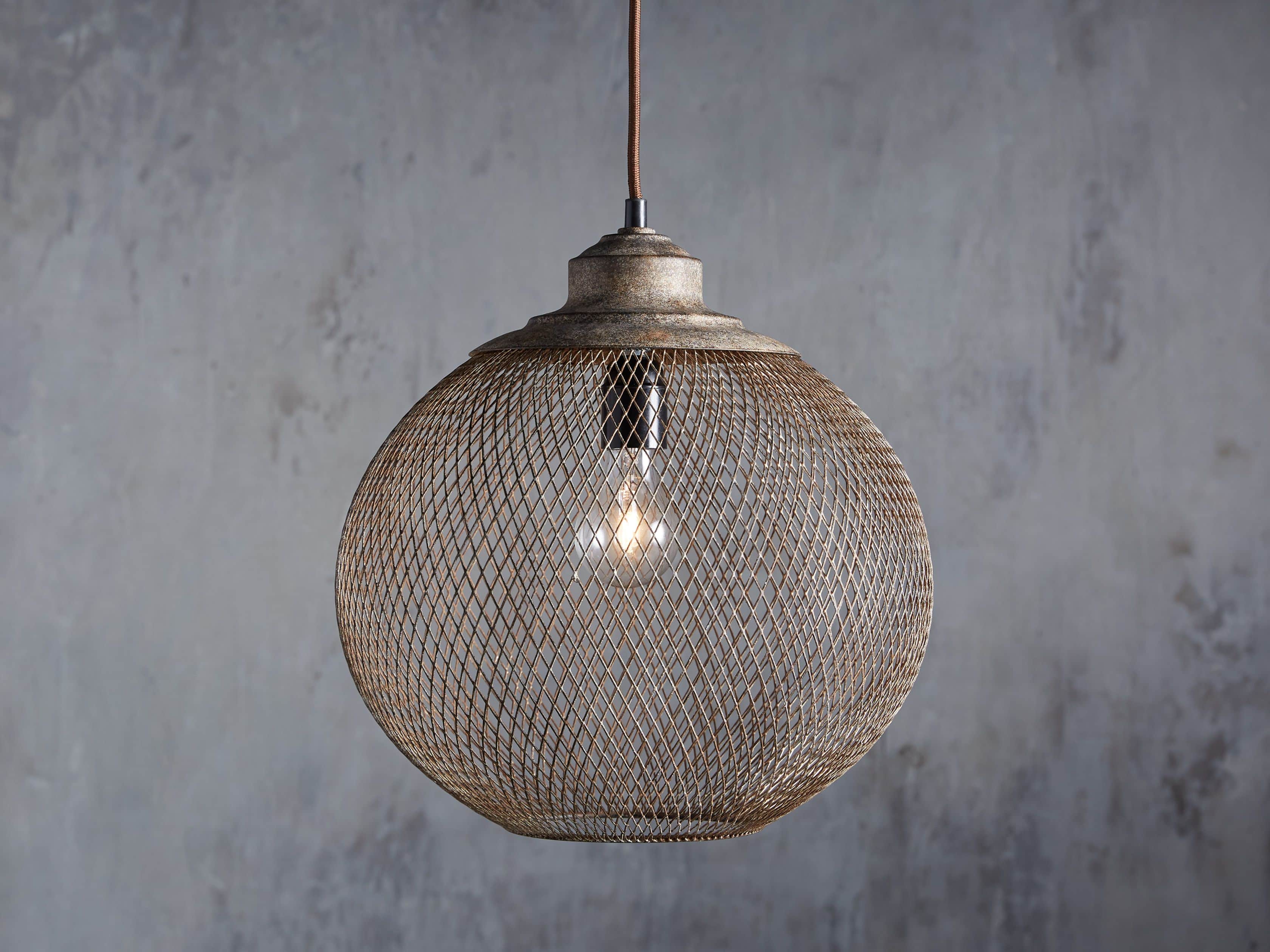 IronMesh | Rustic Elegant Welded Iron Pendant Light for Kitchen 0