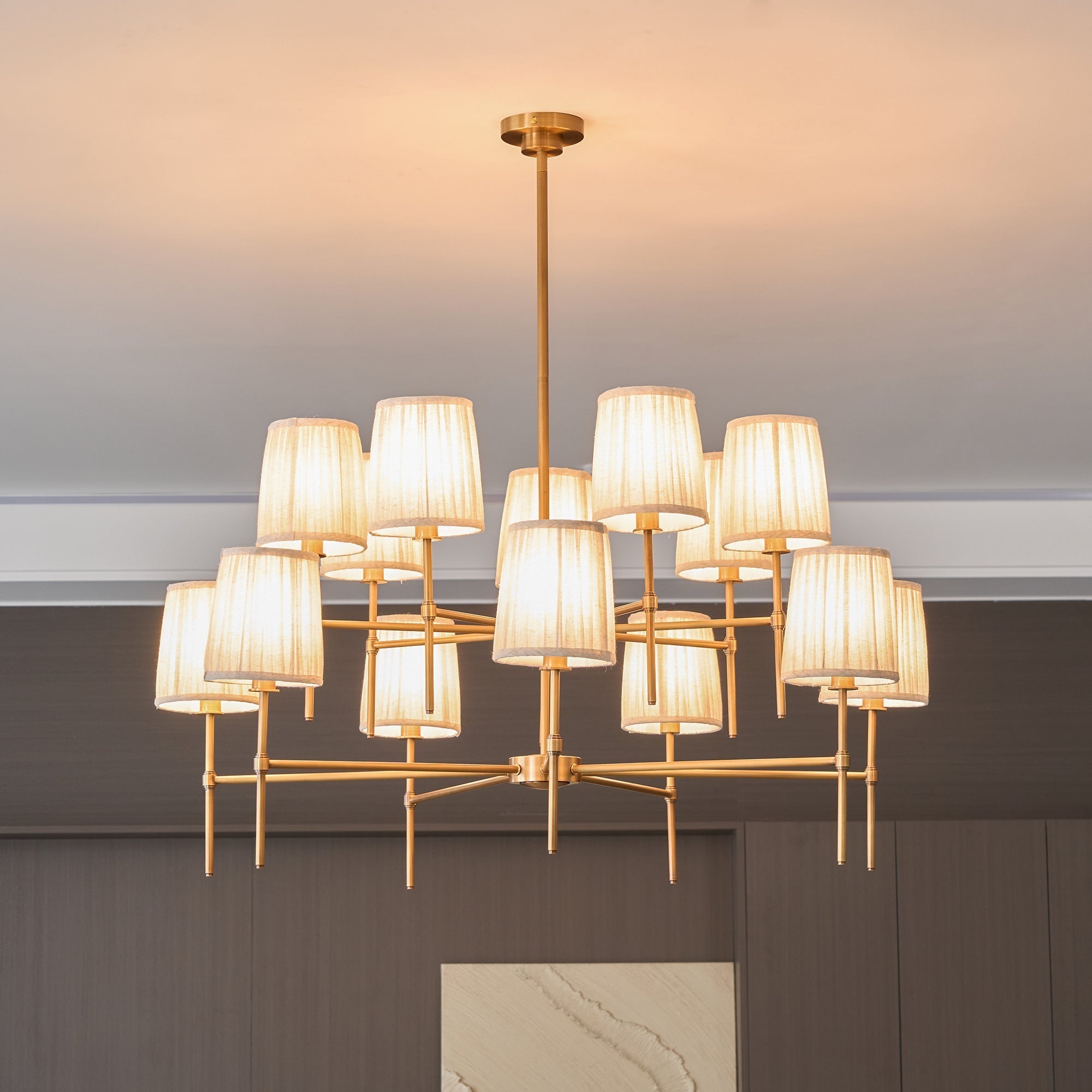 Freyza | Erthaos Elegance Fabric Fabric Chandelier – Dining Room Living Room