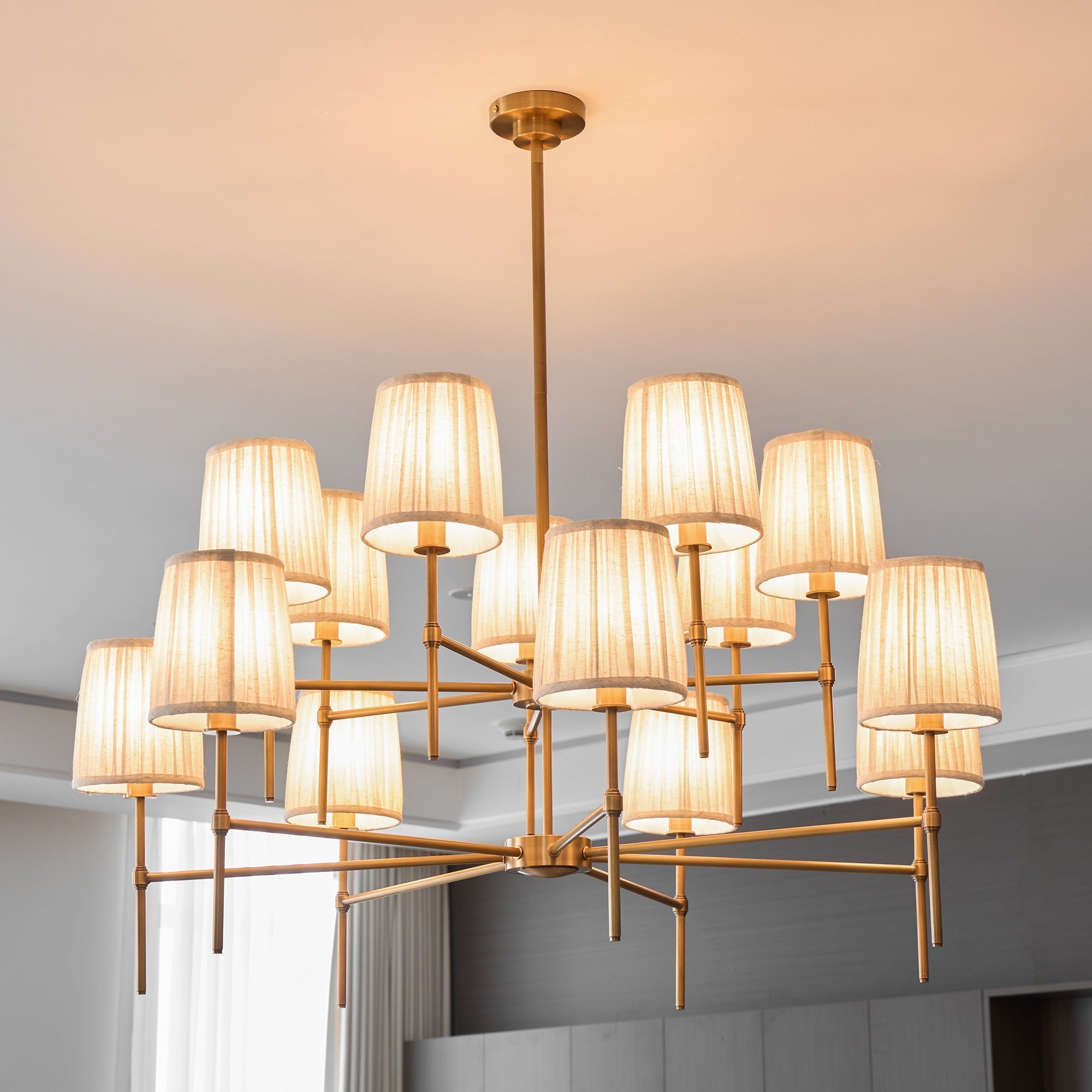 Freyza | Erthaos Elegance Fabric Fabric Chandelier – Dining Room Living Room