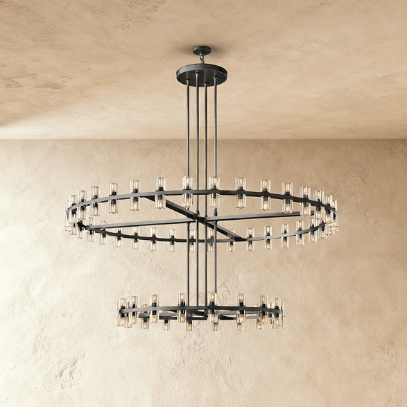 Freyza - Istu | Elegant Modern Black Crystal Chandelier for Dining Room