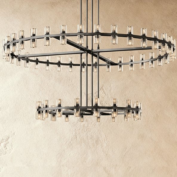 Freyza - Istu | Elegant Modern Black Crystal Chandelier for Dining Room