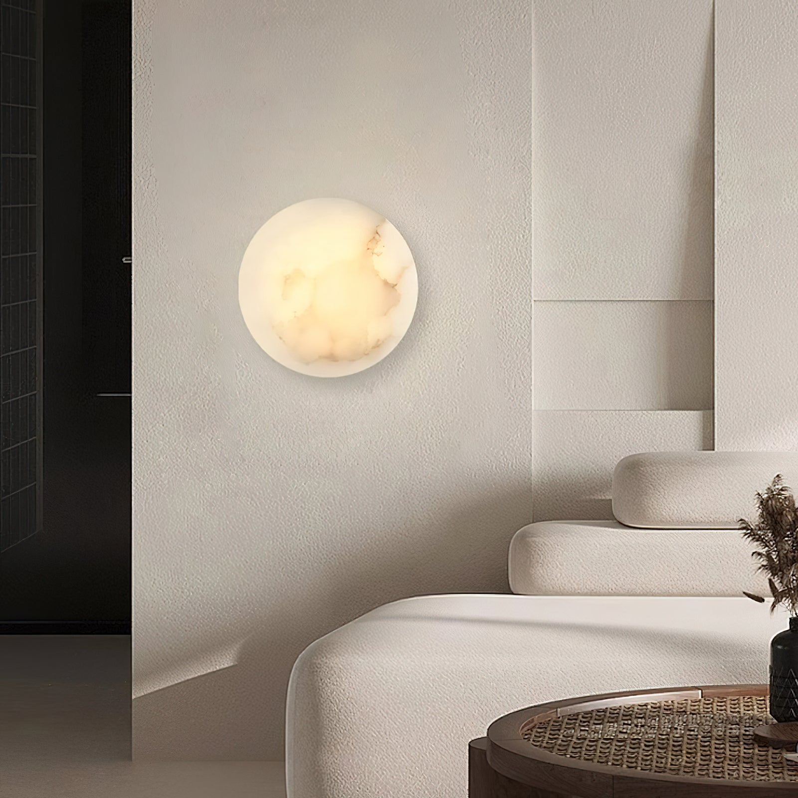 Freyza | Ilvinan Single Alabaster Wall Light – Bedroom Hallway