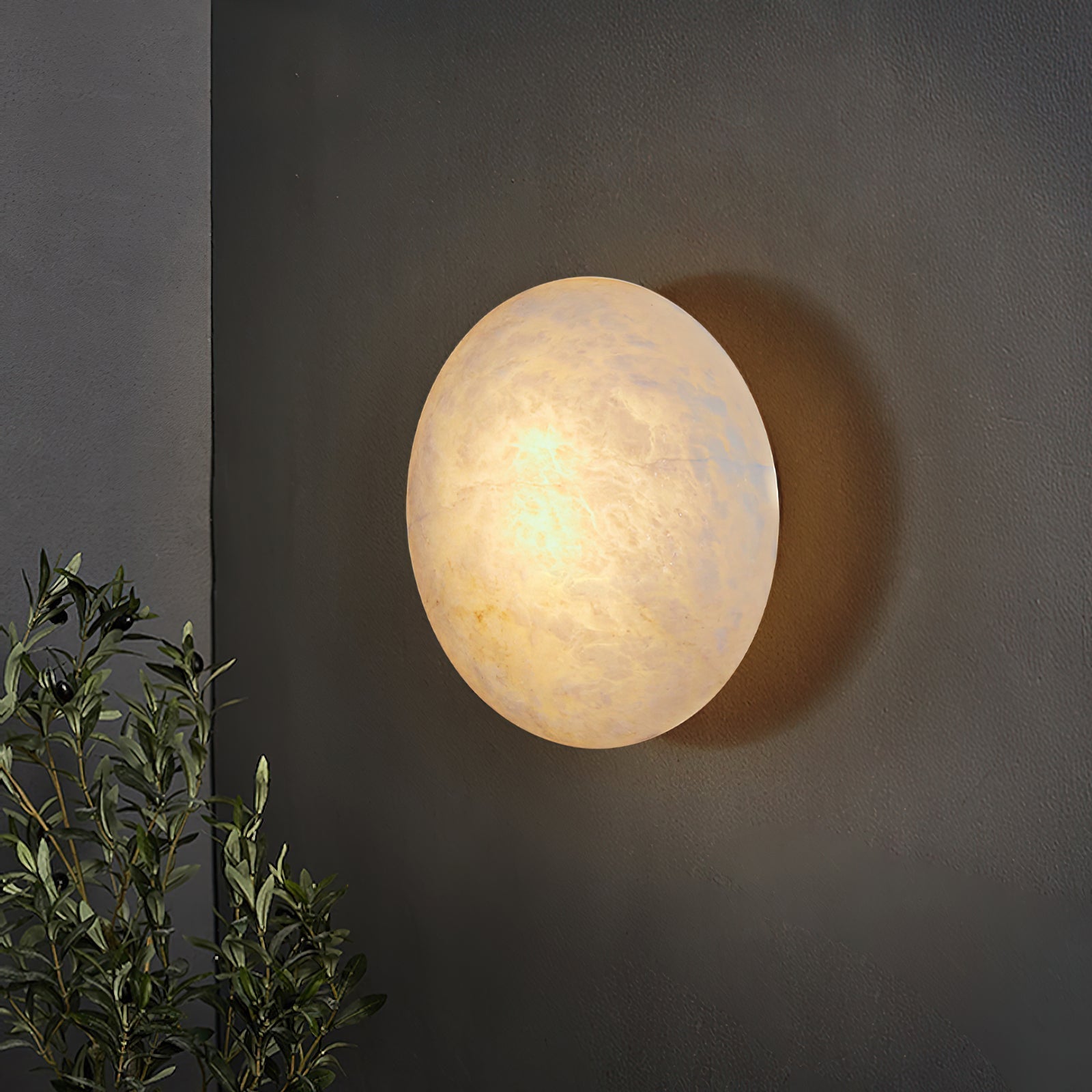 Freyza | Ilvinan Single Alabaster Wall Light – Bedroom Hallway