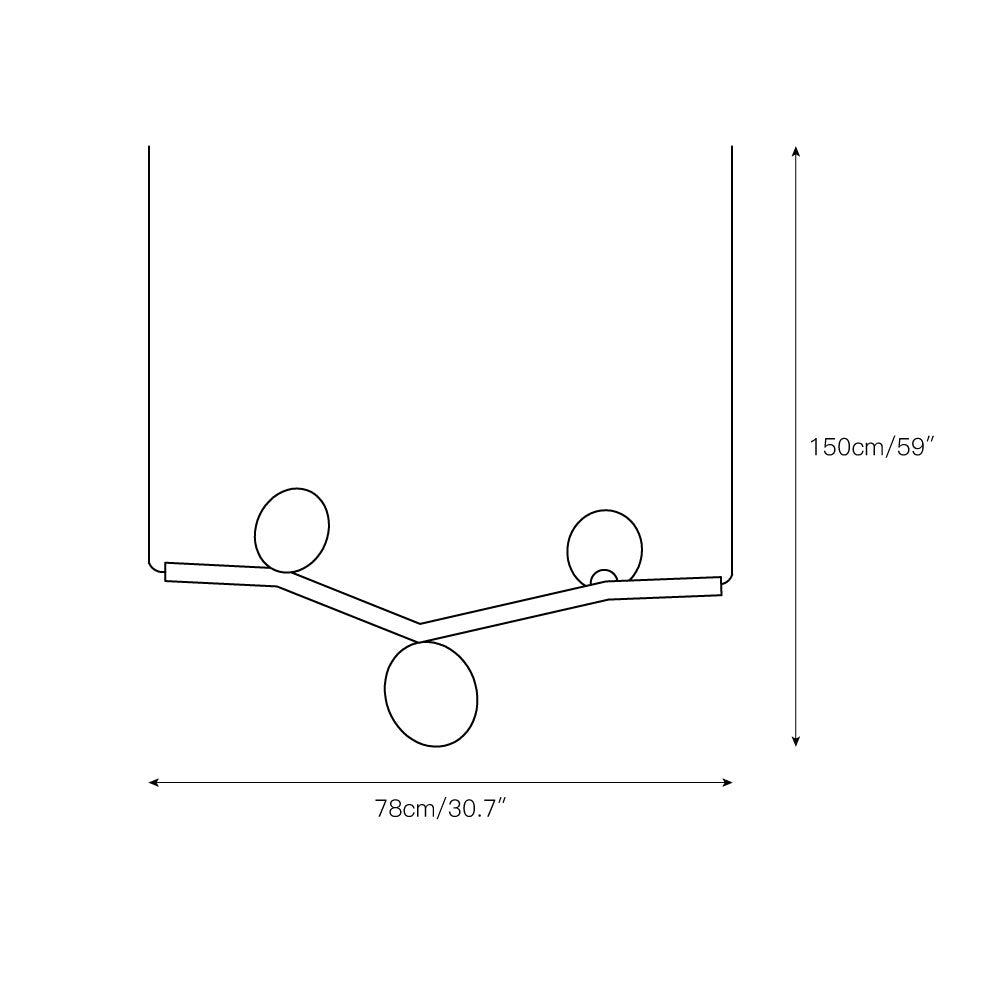 Freyza | Evmirion horizontale Glas-Pendelleuchte – Küche, Esszimmer