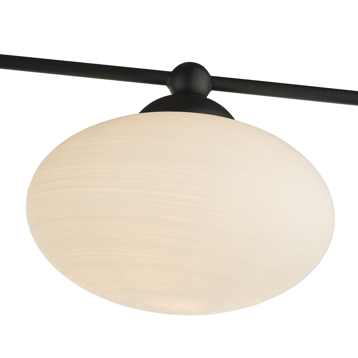 Freyza - Dar Jasper 5lt Semi Flush Matt Black Opal Glass