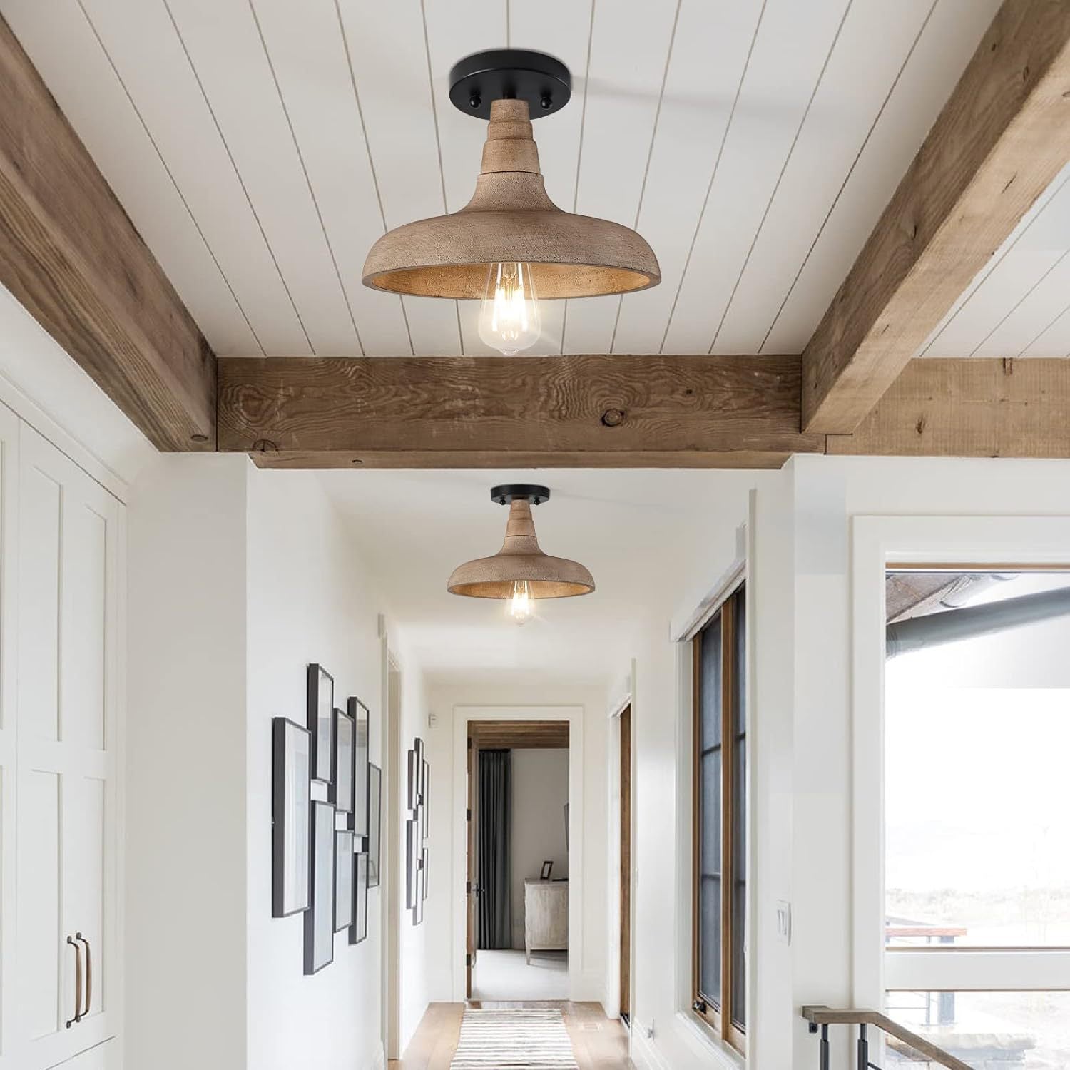 Freyza | Acarira Natural Wooden Wood Pendant Light – Kitchen Dining Room