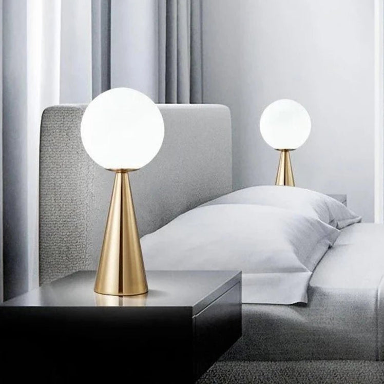 JadeedGlow | Elegant Playful Golden Glass Table Lamp for Bedroom and Living Room 3