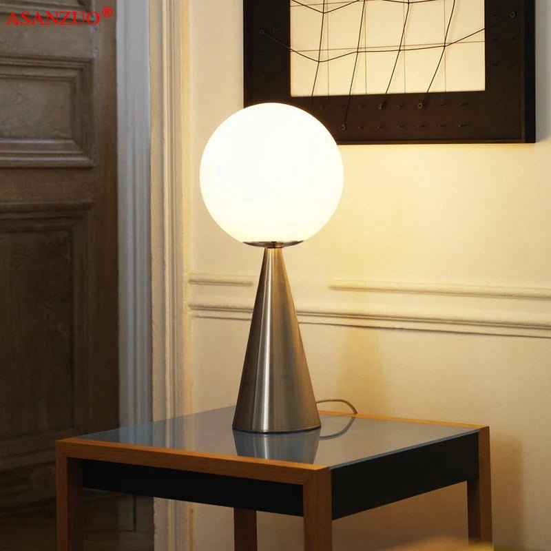 JadeedGlow | Elegant Playful Golden Glass Table Lamp for Bedroom and Living Room 4