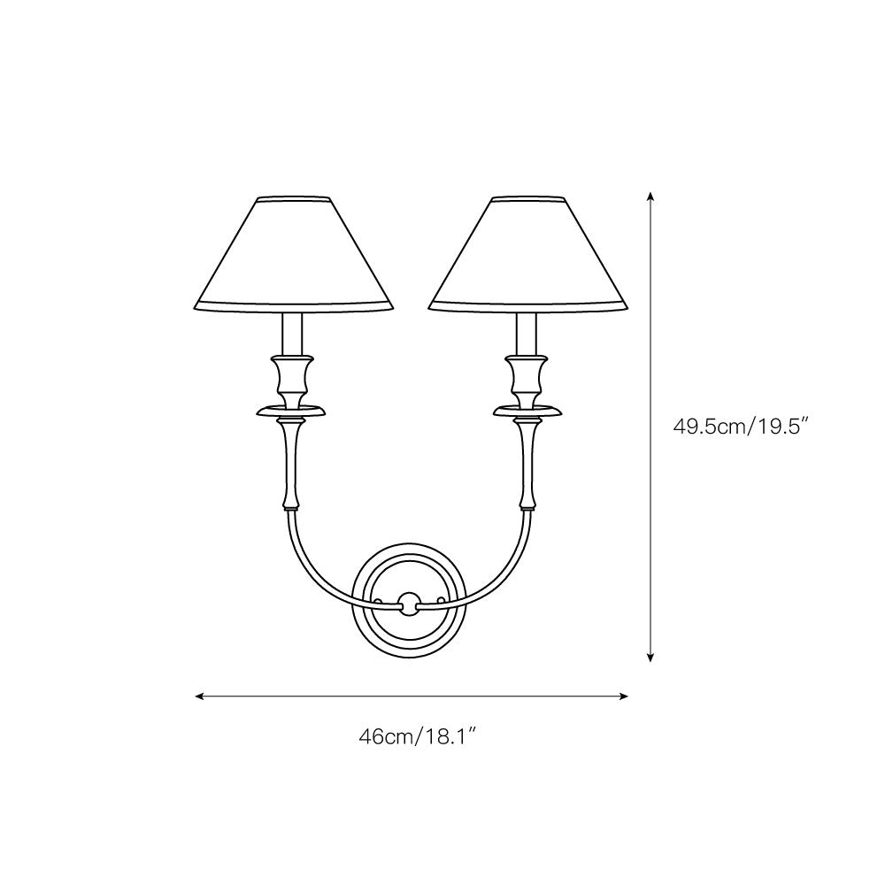 Freyza | Vedoror Vintage Industrial Brass Fabric Wall Light – Industrial Bedroom Hallway