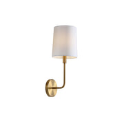 Freyza | Orvynia Brass Fabric Brass Fabric Wall Light – Bedroom Hallway