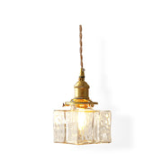 Freyza | Brass Glass Pendant Light – Vintage Kitchen Dining Room