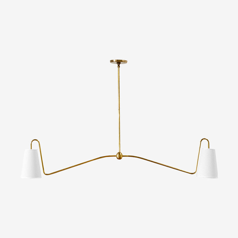 Freyza | Ormirarae Vintage Industrial Brass Fabric Pendant Light – Industrial Kitchen Dining Room