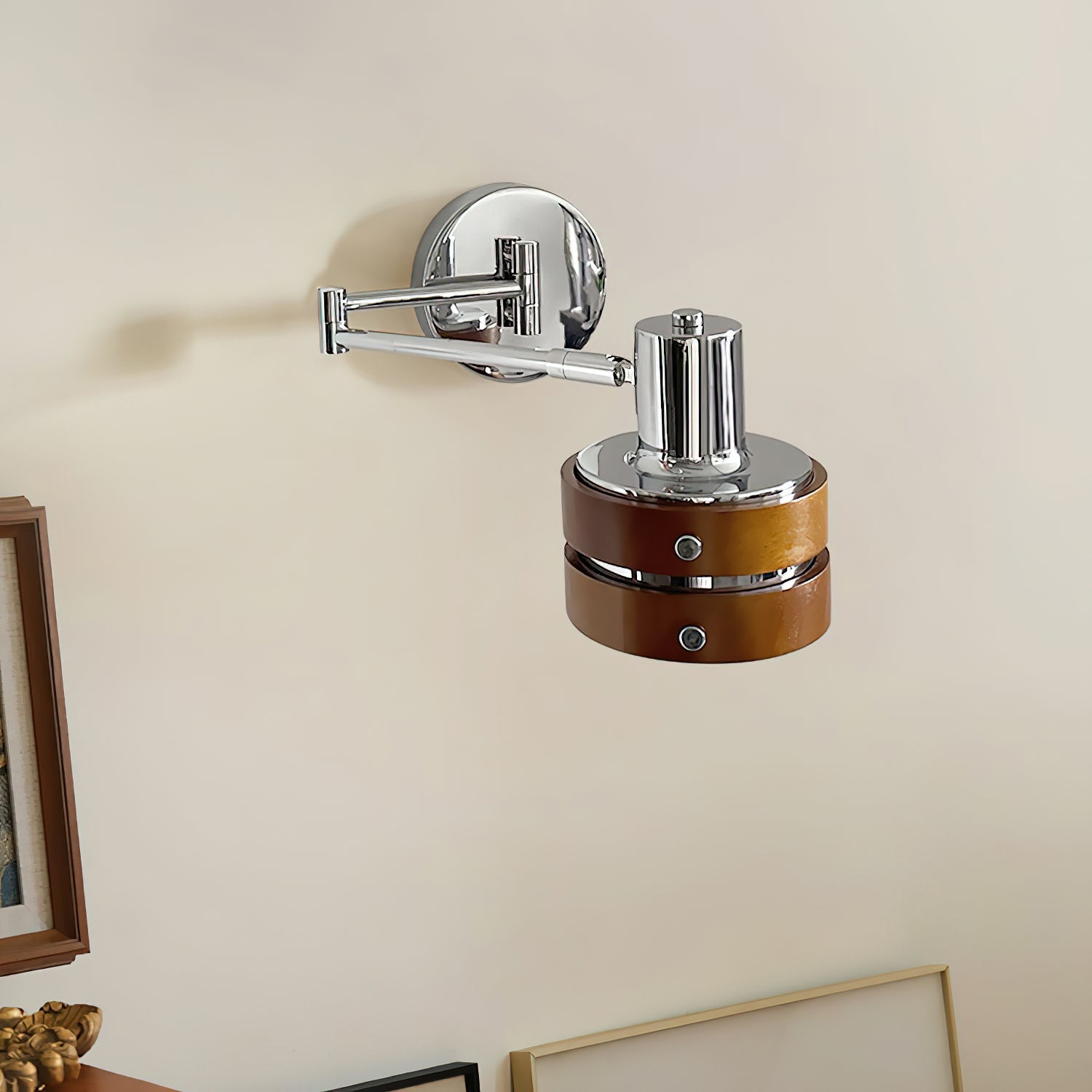 Freyza | Applique murale en métal et bois – style mi-siècle pour chambre et couloir