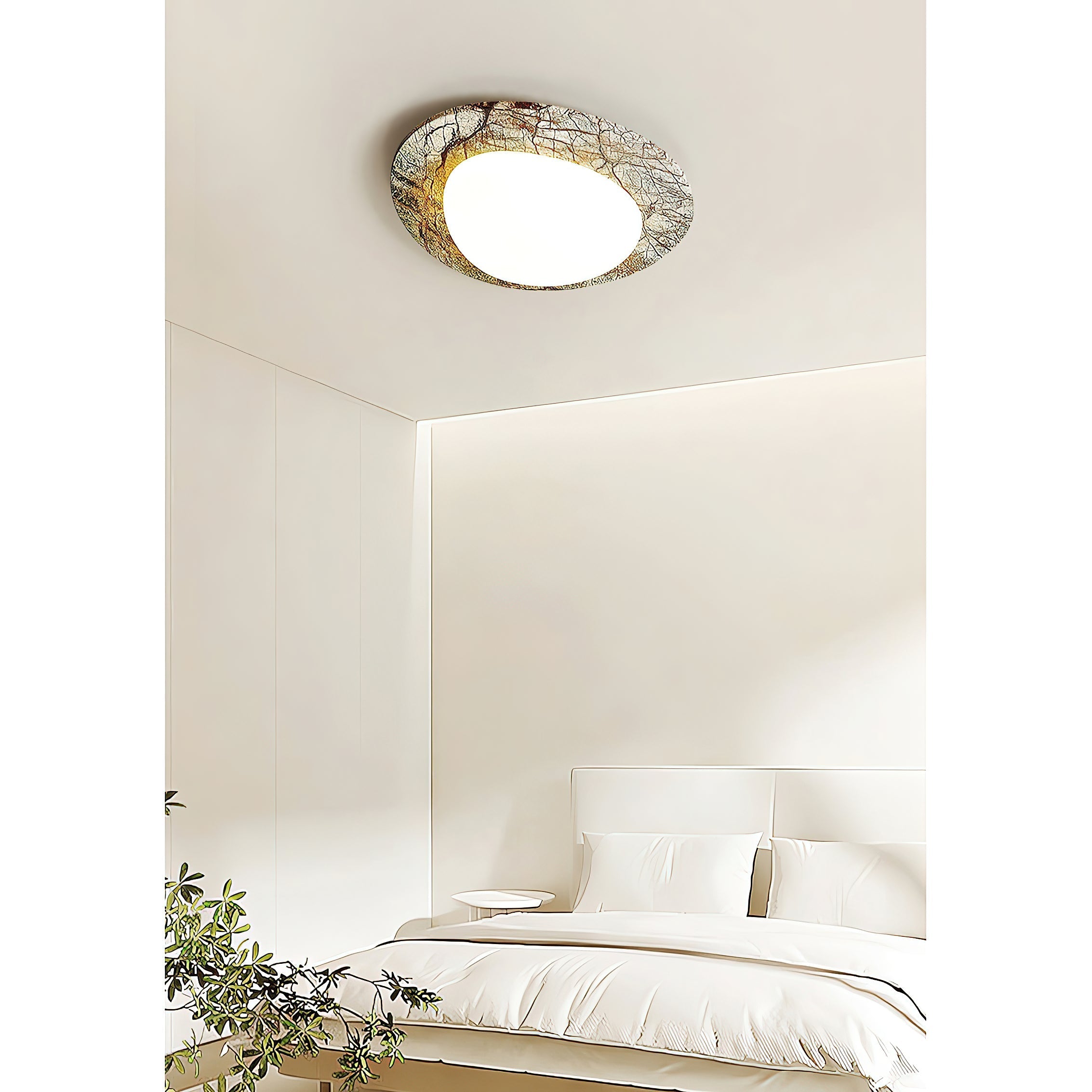 Freyza | Cishaora Deckenleuchte aus weißem Marmor – Schlafzimmer, Wohnzimmer