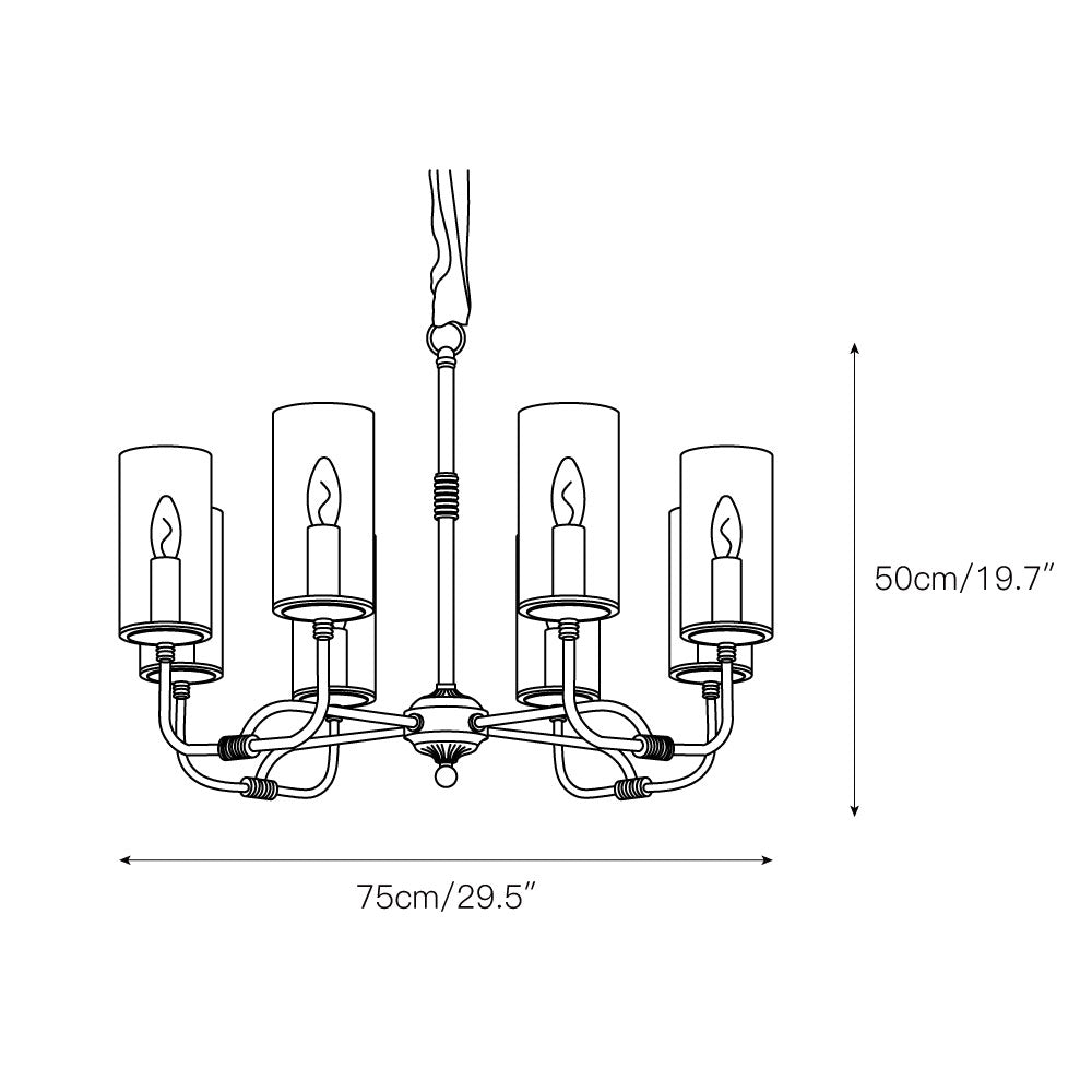 Freyza | Araeos Postmodern Luxury Brass Glass Chandelier – Modern Dining Room Living Room