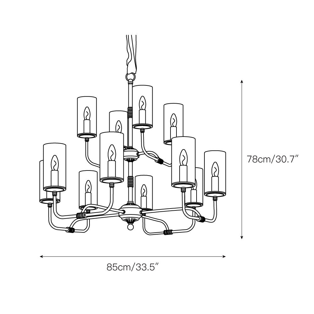 Freyza | Araeos Postmodern Luxury Brass Glass Chandelier – Modern Dining Room Living Room