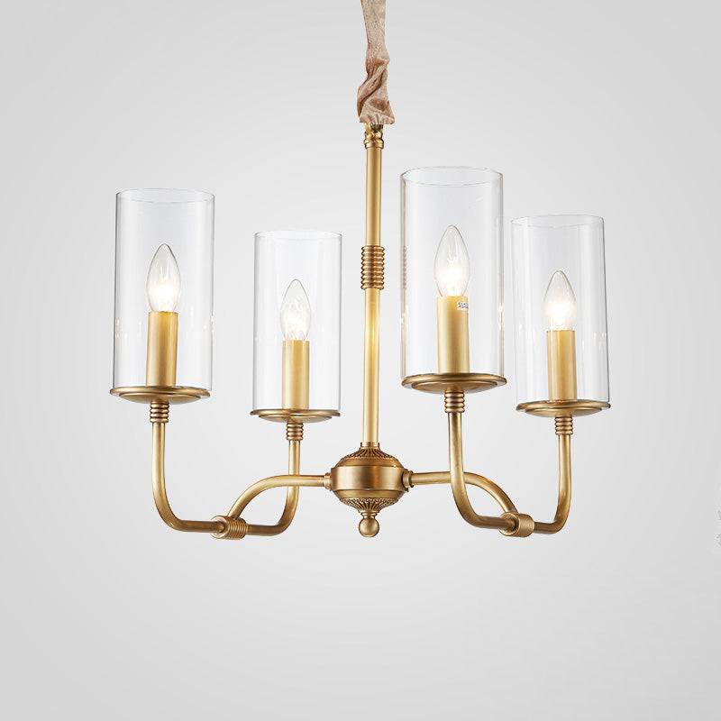 Freyza | Araeos Postmodern Luxury Brass Glass Chandelier – Modern Dining Room Living Room