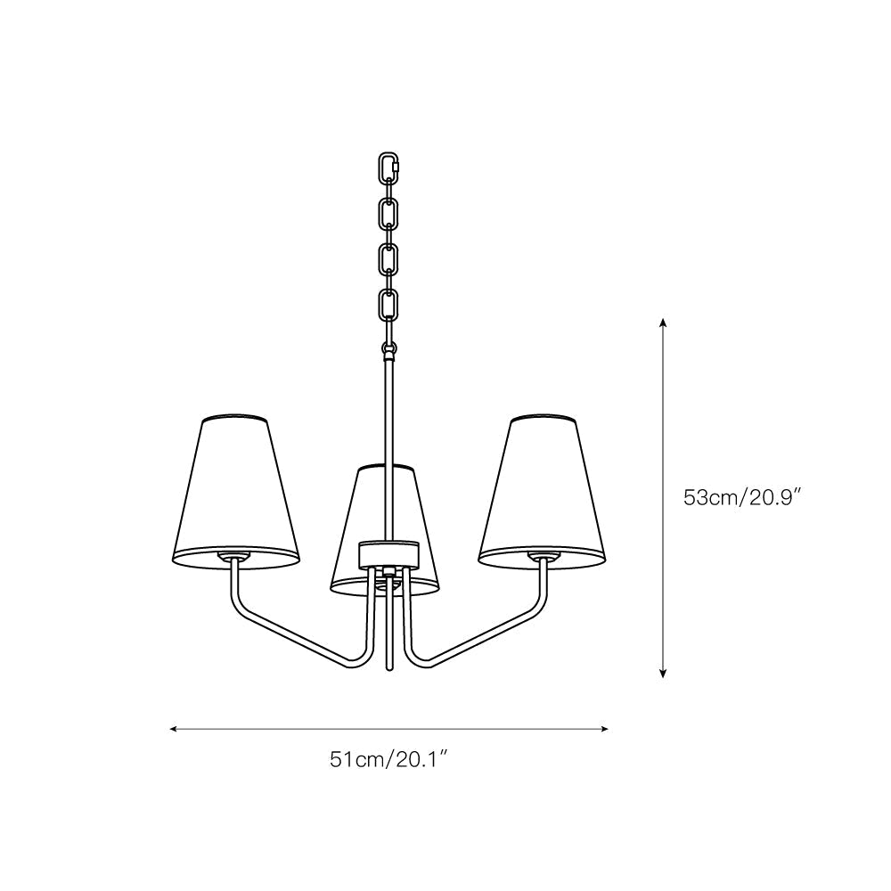 Freyza | Aurdoreth Vintage Industrial Brass Fabric Chandelier – Industrial Dining Room Living Room