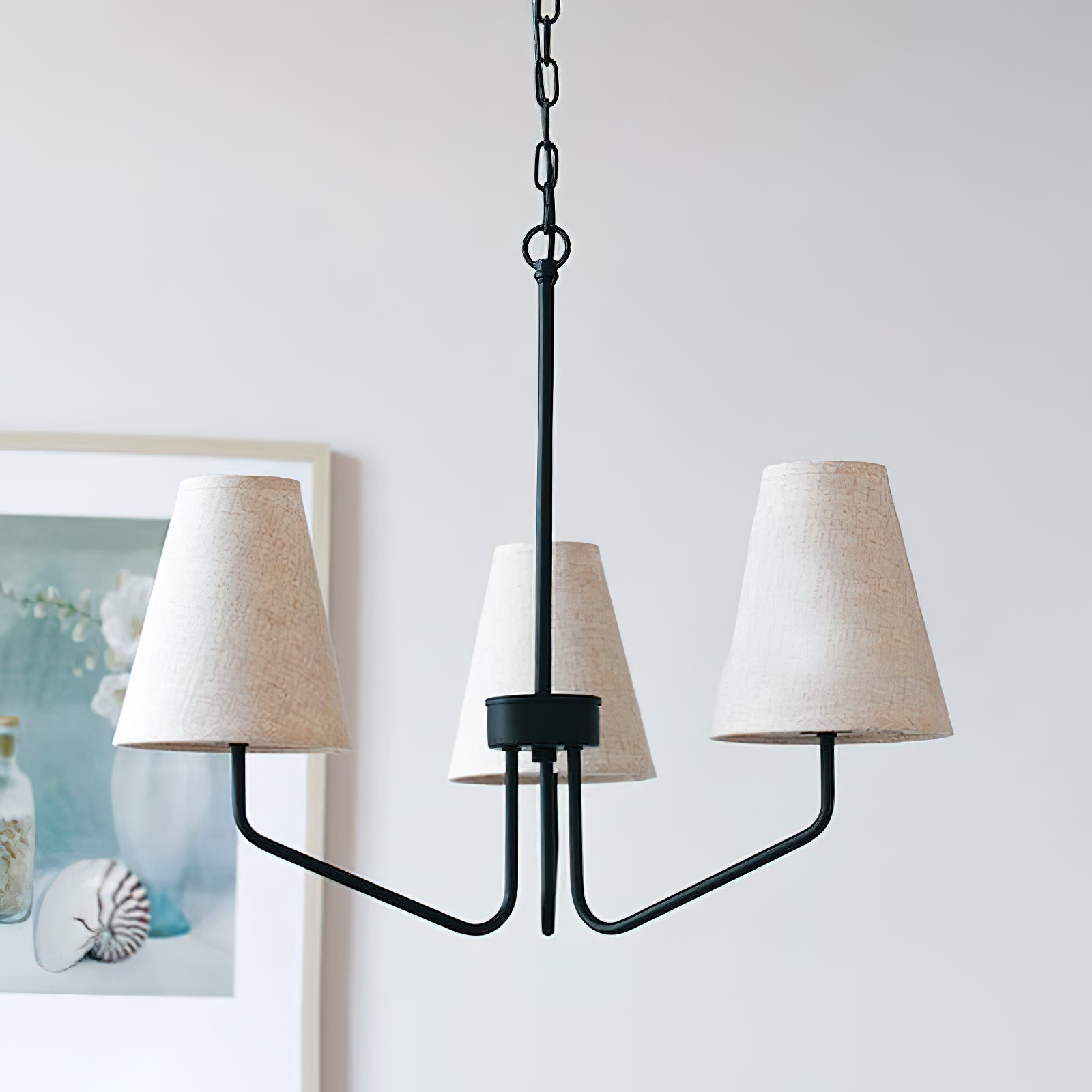 Freyza | Aurdoreth Vintage Industrial Brass Fabric Chandelier – Industrial Dining Room Living Room