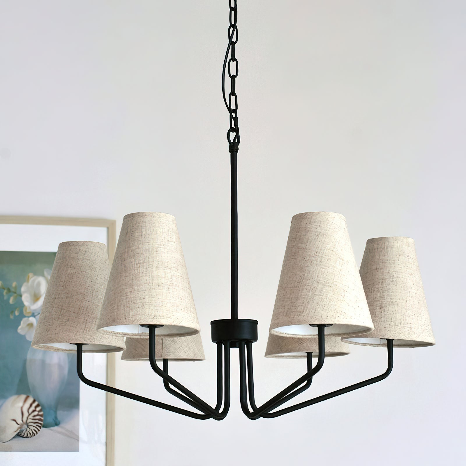Freyza | Aurdoreth Vintage Industrial Brass Fabric Chandelier – Industrial Dining Room Living Room