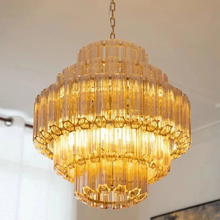 Freyza - Kensington | Elegant Amber Crystal Pendant Light Collection