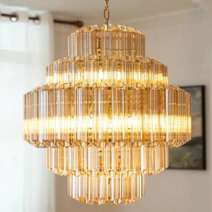 Freyza - Kensington | Elegant Amber Crystal Pendant Light Collection