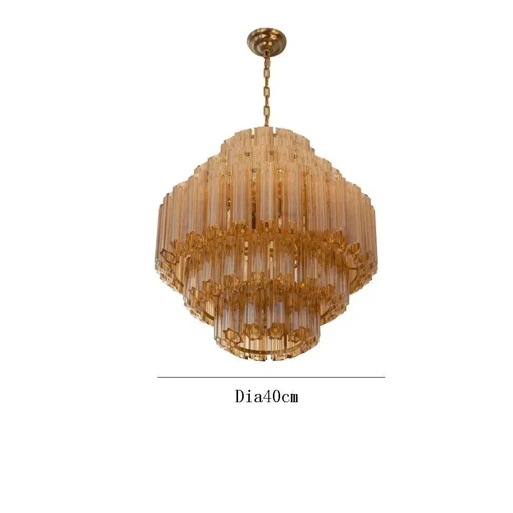 Freyza - Kensington | Elegant Amber Crystal Pendant Light Collection