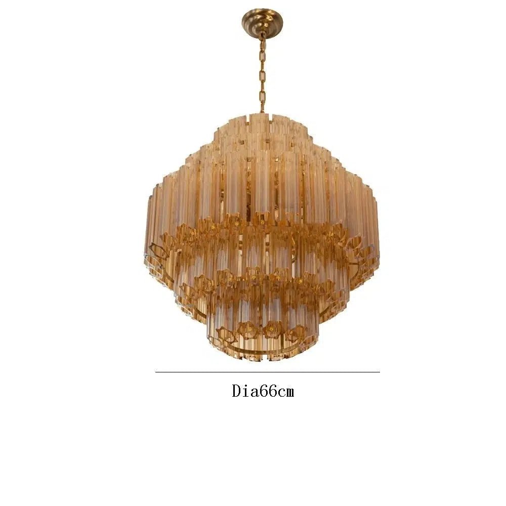 Freyza - Kensington | Elegant Amber Crystal Pendant Light Collection