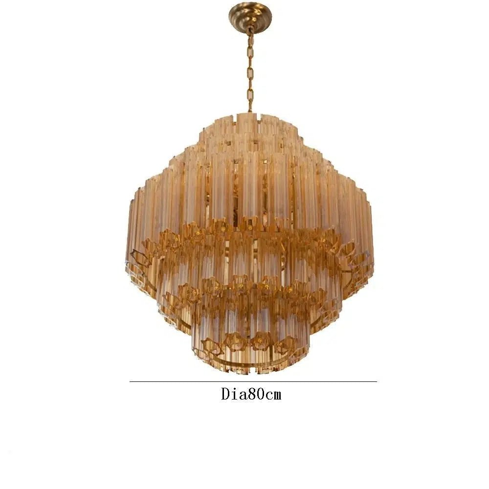 Freyza - Kensington | Elegant Amber Crystal Pendant Light Collection