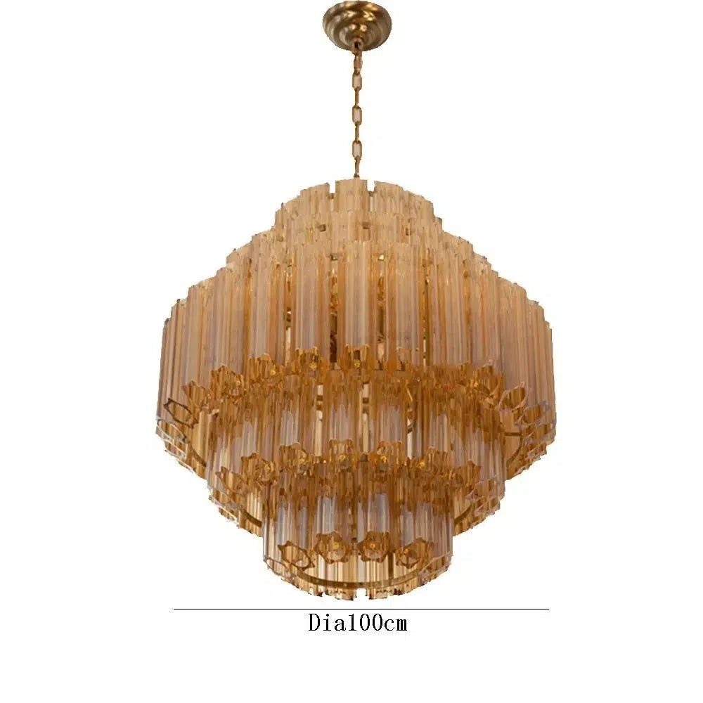 Freyza - Kensington | Elegant Amber Crystal Pendant Light Collection