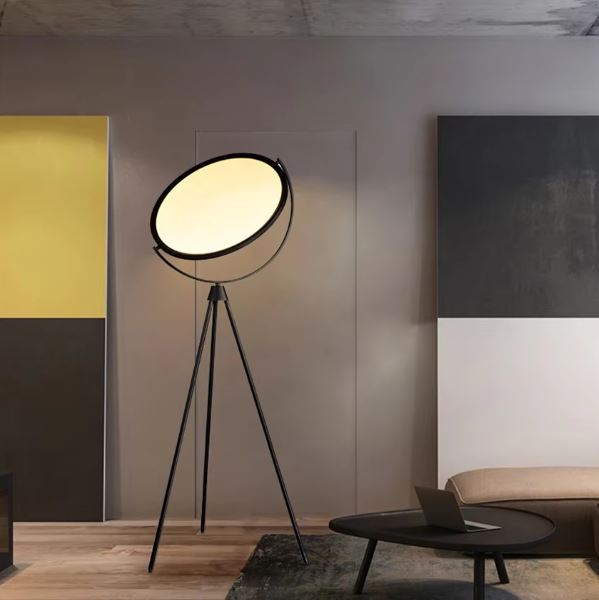 Keystone | Modern Stylish Tripod Floor Lamp with Rotating Light Panel 4