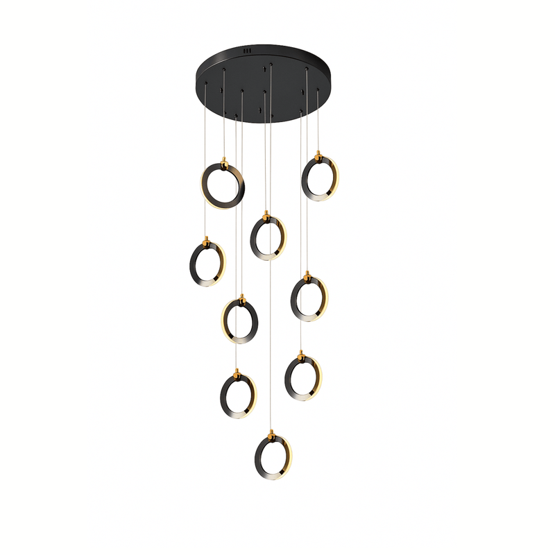 Freyza - Lustre circulaire LED futuriste et élégant pour espaces modernes dimensions