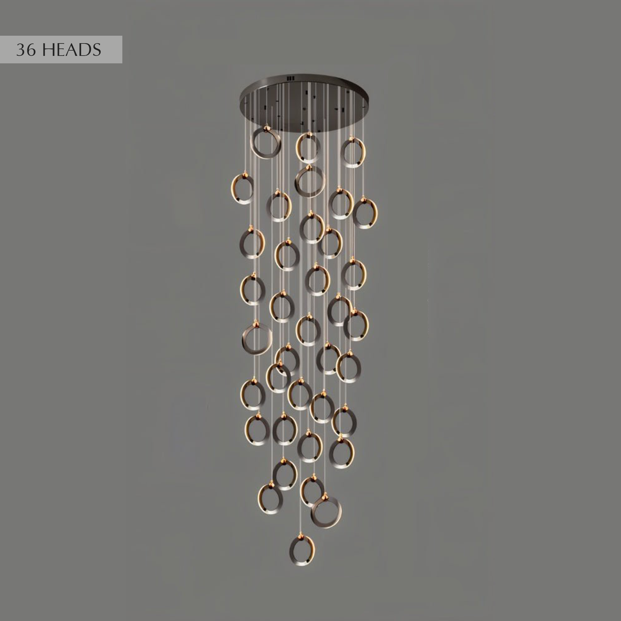 Freyza - Khaatem | Elegant Futuristic LED Ring Chandelier for Modern Spaces