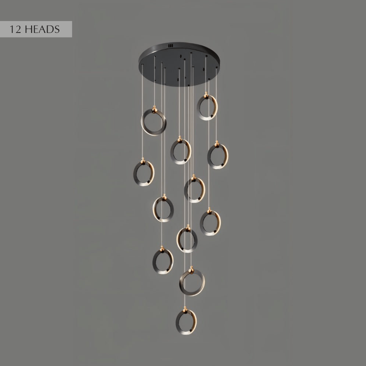 Freyza - Khaatem | Elegant Futuristic LED Ring Chandelier for Modern Spaces
