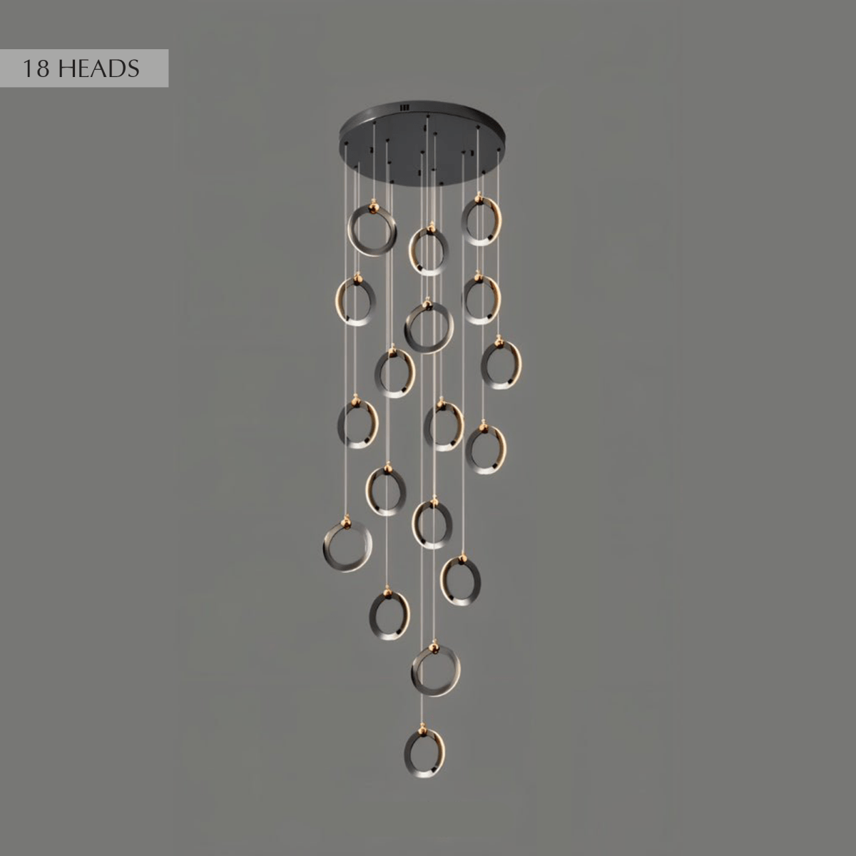 Freyza - Khaatem | Elegant Futuristic LED Ring Chandelier for Modern Spaces