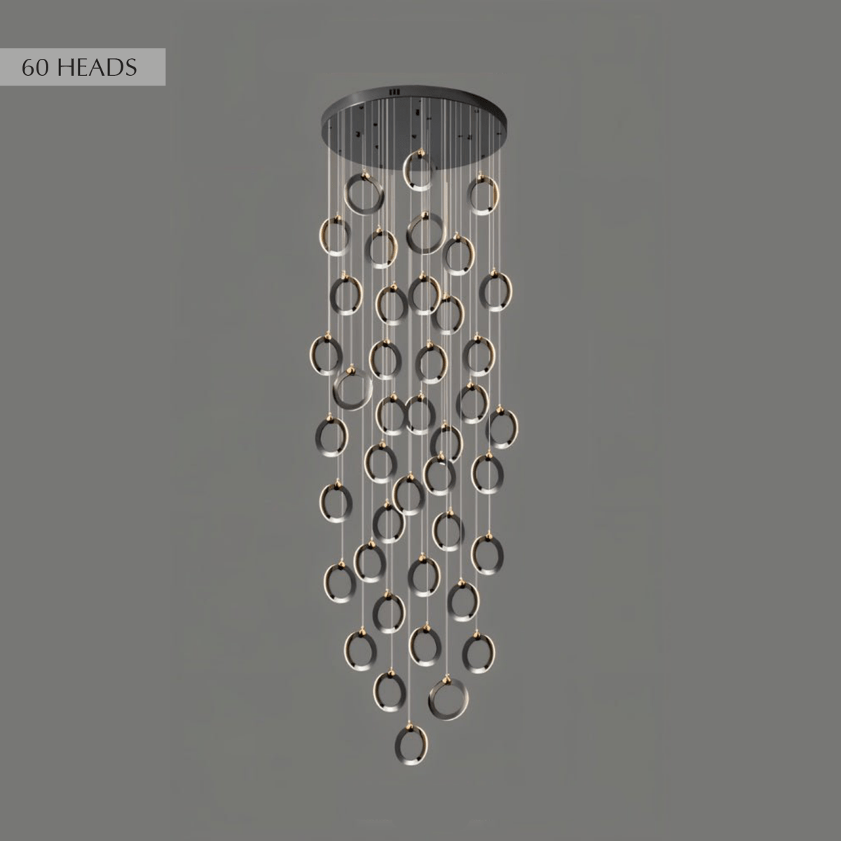 Freyza - Khaatem | Elegant Futuristic LED Ring Chandelier for Modern Spaces