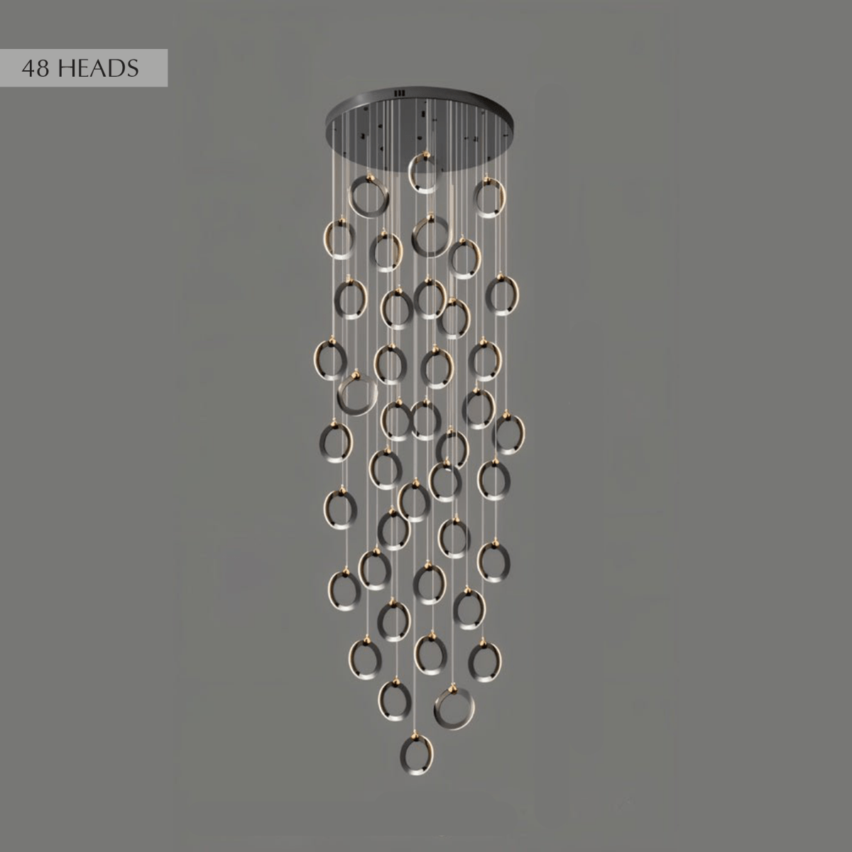 Freyza - Khaatem | Elegant Futuristic LED Ring Chandelier for Modern Spaces