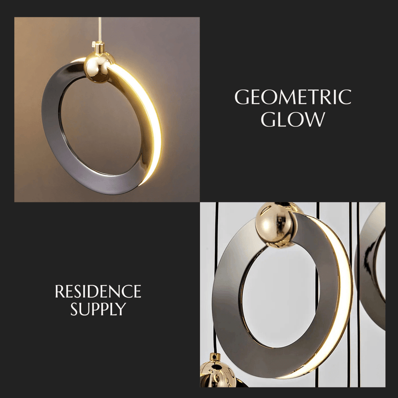 Freyza - Lustre circulaire LED futuriste et élégant pour espaces modernes in a styled room