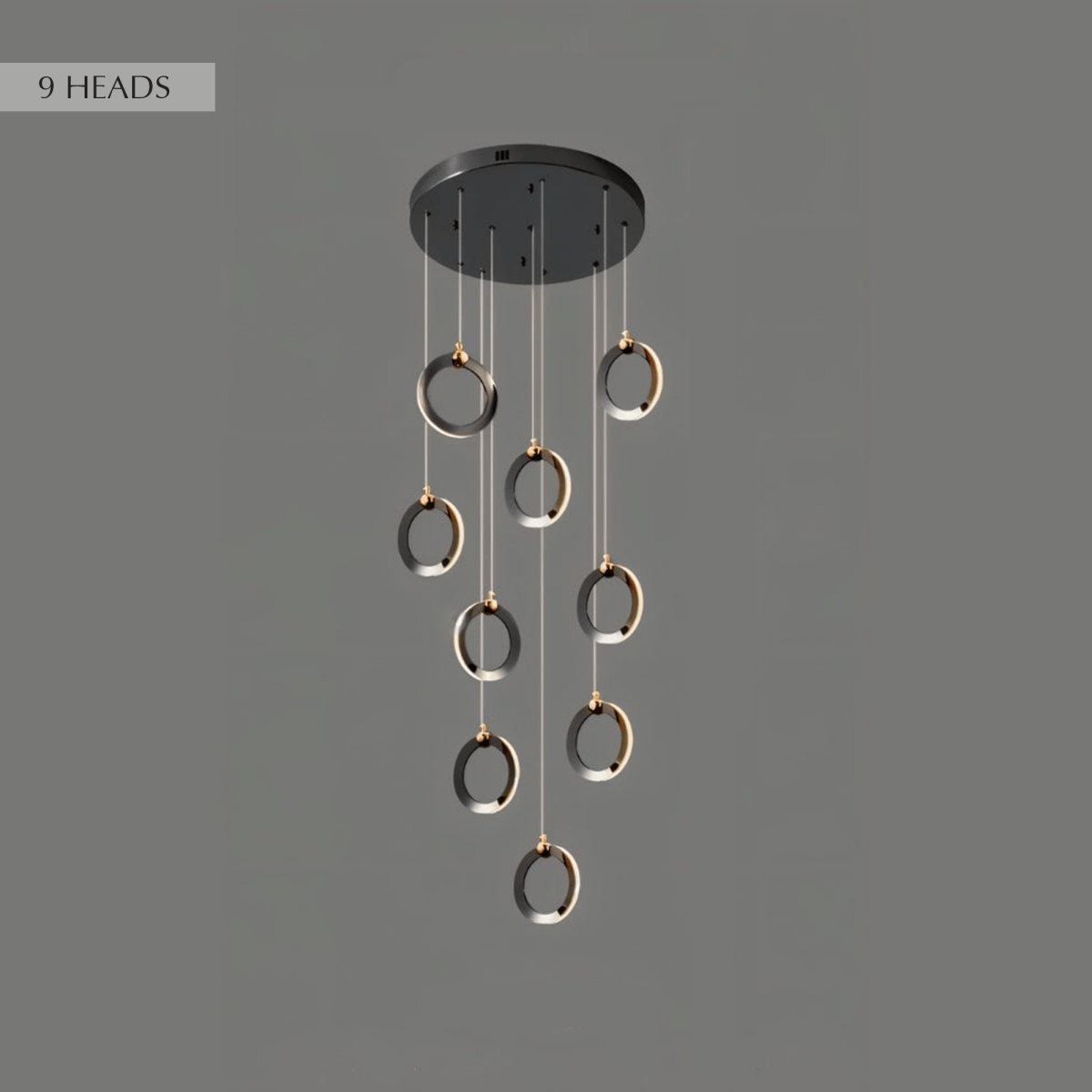 Freyza - Khaatem | Elegant Futuristic LED Ring Chandelier for Modern Spaces