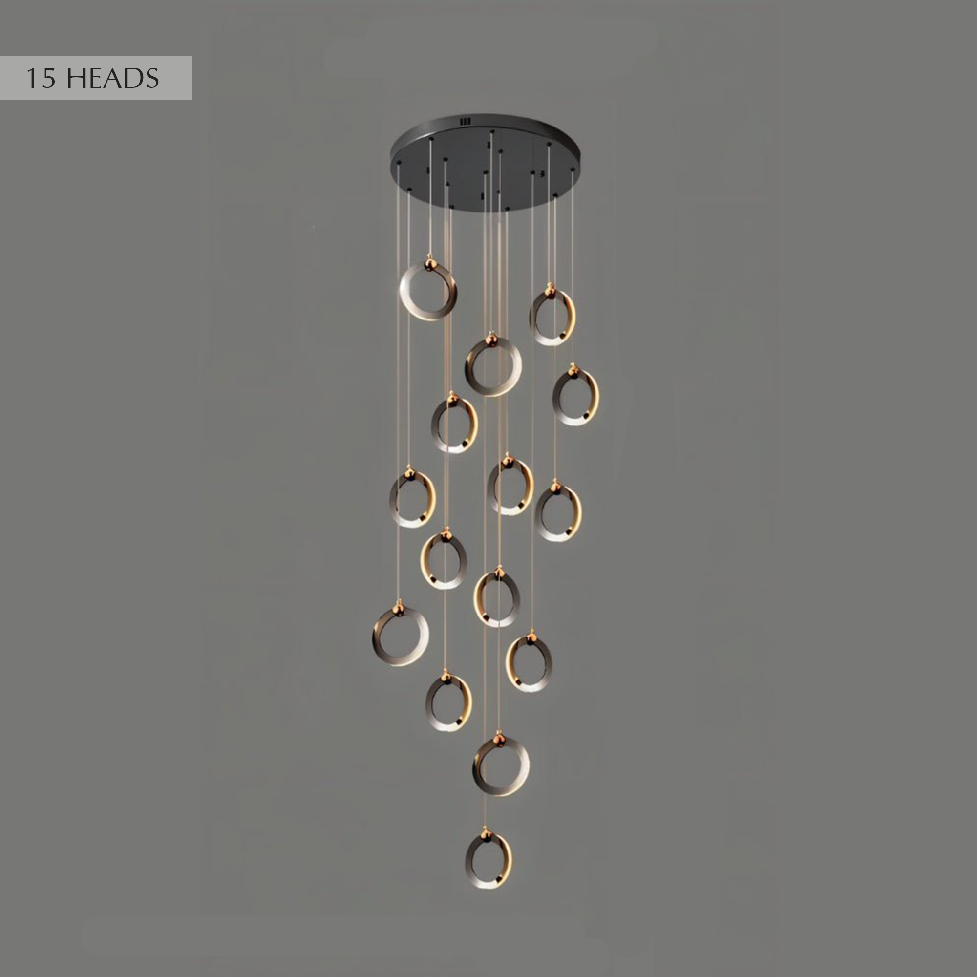 Freyza - Khaatem | Elegant Futuristic LED Ring Chandelier for Modern Spaces